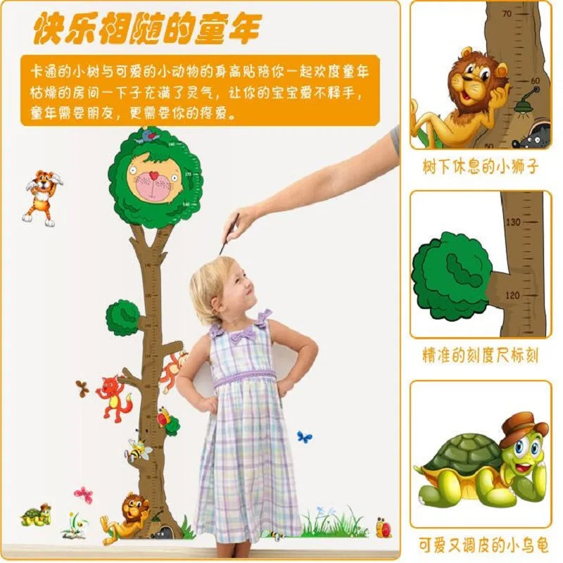 Cartoon-Animals-tree-children-measuring-height-wall-sticker-kindergarten-children-room-background-wall-stickers-MJ8022