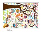 wall sticker Lx 8192 Colorful Owl Tree Wall Stickers Kids room Nursery Decor Cartoon Animal Wall Decals Removable Art Murals Monkey Wallpaper dc18 - Image 4