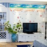 The SK9174N blue beach nano waterproof and oil-proof wall is attached to the porch bedroom floor seamless patchwork sticker PVC - Image 4