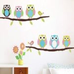 LM1403 Cartoon Children's Home Room Bedroom Decorative Cute Owl Animal Wall Sticker - Image 3