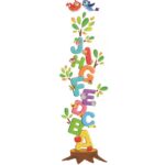 Decals Design 'Educational Alphabets Tree with Height Chart' Wall Sticker size 50x70 xy8096 - Image 7