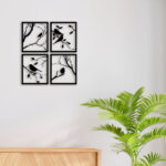 Birdcage Leaves Wall Sticker Bedroom Sofa Forest Nature Leaves Birds Animal Branch Wall Decal Living Room Vinyl Decor - Image 5