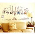 Large Size Wall Decal Creative Combination World Travel Wall Stickers for Home Decoration ay9011 - Image 2