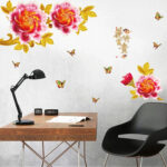 SK9334 Dahlia Flower Wall Decal size 60x90 - Image 4