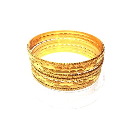 8 pcs gold plated bangles