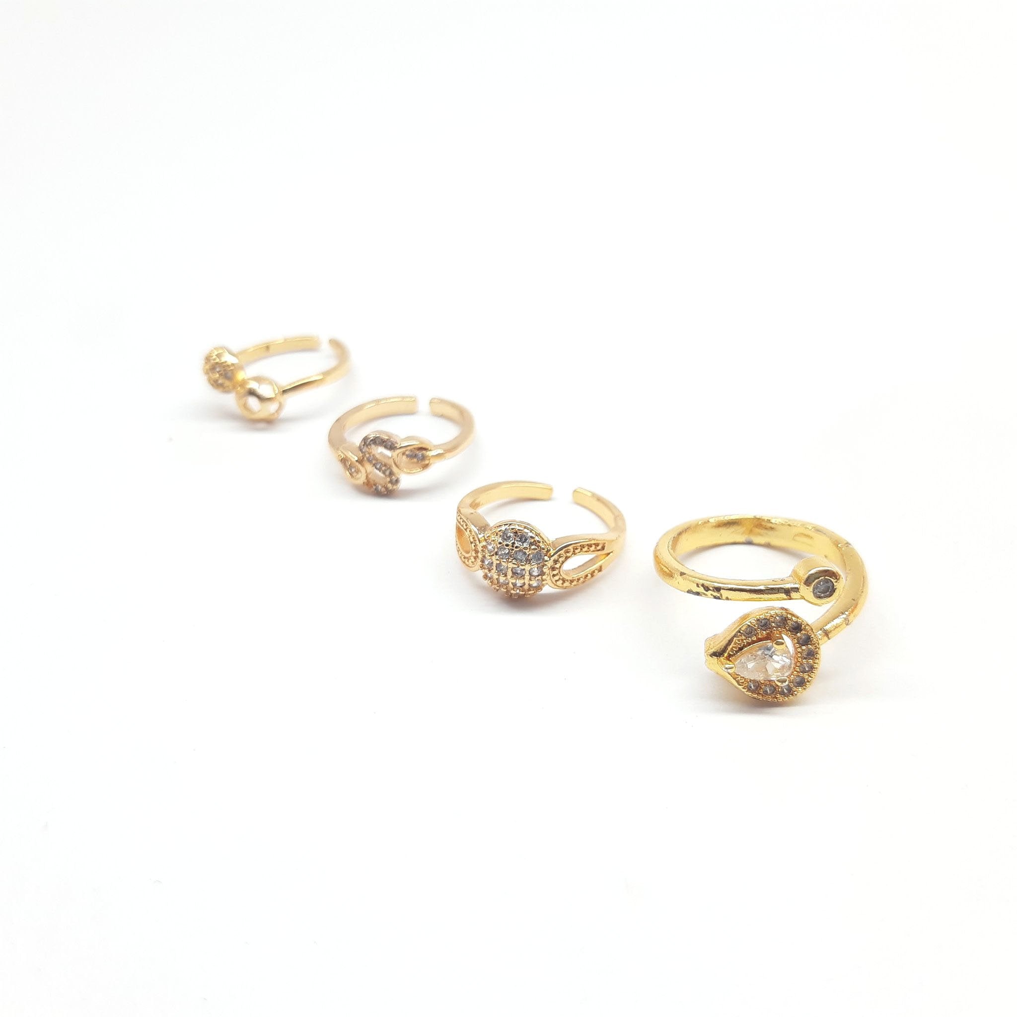 4 mid rings golden - Image 1