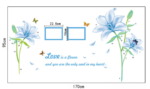 Wall Sticker / Wall Stiker / Stiker Dinding Bunga Biru MJ8027B - Image 4