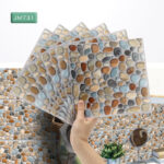Waterdichte Tegels Steen Behang Stickers Badkamer Keuken Muur Trim Line Plint Grens 3d Zelfklevende Mozaïek Sticker J731 Wall Tiles 8"x8" (6 Sheets) JM731 - Image 4