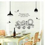 Wall decal for kitchen decoration - Kitchen shelf and teapot - product code AY9138 - Image 3