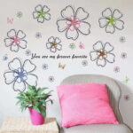 Wall Sticker Flower, Cherry Blossom, Butterfly, Simple, Soothing, Natural, DIY Wallpaper, Interior Sheet, Removable Sticker size 50x70 xls7141