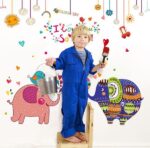 Interior wall sticker Green Life Elephants 82x110 cm (SK9107) - Image 2