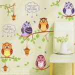 WALL STICKER RANTING OWL BURUNG HANTU JM7265 STIKER DINDING - Image 4