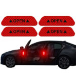 4Pcs Random Car Door Sticker Universal Safety Warning Mark OPEN High Reflective Tape Waterproof Motorcycle Bike Helmet Sticker Reflectors  cdsgnz4d-4 - Image 3
