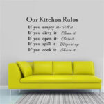 Our Kitchen Rules Cook Words Quote Wall Stickers Art Decals Home Decor NEW Room Decoration Accessories Kitchen Wall Stickers  DZ007  Size:40*60cm - Image 4