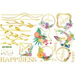 SK9351 Flower Hanging Basket Living Room Bedroom Background Decorative Wall Sticker - Image 5