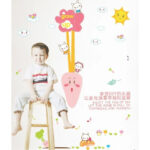 Super cute little white rabbit pulling carrots height stickerCreative wall stickers, stylish combination for children's room, size 60x90 am9037 - Image 4
