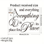 1pc Inspirational Wall Stickers, Motivational Wall Decals, Peel And Stick Vinyl Wall Quotes Stickers, Removable Positive Saying Word Decal For Bedroom Office School Classroom - Image 2
