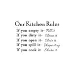 Our Kitchen Rules Cook Words Quote Wall Stickers Art Decals Home Decor NEW Room Decoration Accessories Kitchen Wall Stickers  DZ007  Size:40*60cm - Image 2