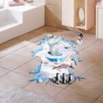 XL8127 creative 3D polar bear Penguin 3D living room bedroom environment decoration sticker can remove wall stickers  size 60x90  xl8127 - Image 2