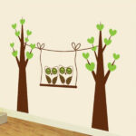 Wall Stickers Swinging owl Tree AY9018 - Image 2