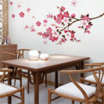 Wall Stickers Kids Rooms Bedroom Living Room DIY Art PVC Beautiful Flower Tree Removable Wallpaper Home Decor Xh739 - Image 2