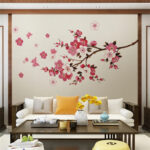 Wall Stickers Kids Rooms Bedroom Living Room DIY Art PVC Beautiful Flower Tree Removable Wallpaper Home Decor Xh739 - Image 3