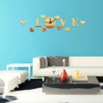 DIY Decoration LOVE Stereo Acrylic Clock Living Room Mirror Wall Sticker large - Image 5