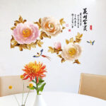 Sk9298 Peony Chinese Style Wall Sticker - Image 4