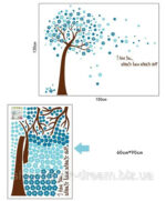 Asmi Collections Wall Stickers Blue Tree and Flowers AY9026B - Image 7