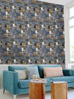 3D Bricks Stone Wall Paper Roll Waterproof PVC  Wall Sticker for Home Self Adhesive Wallpapers for Wall, Living Room ,Hall Ideal for Sofa Background & Home Decoration (45 x 845 cm), (332 inche x 18 inche) - Image 4