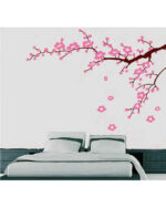 Paper Self Adhesive Home Wall Art Decor SALE Pink Flower Branches Wall Sticker JM7119 Floral PVC Removeable Wall Paper Self Adhesive Home Wall Art Decor - Image 5