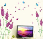 Beautiful Lavender Flowers Vinyl Wall Stickers for Bedroom size 50x70 xl7017 - Image 3