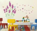 Beautiful Lavender Flowers Vinyl Wall Stickers for Bedroom size 50x70 xl7017 - Image 2