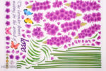 Beautiful Lavender Flowers Vinyl Wall Stickers for Bedroom size 50x70 xl7017 - Image 4