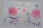 ROSES PVC Wall Sticker Home Decor - Flower wall sticker 2 peaces gs8705 Size: 60x90 - Image 5