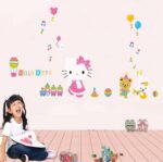 Crystal Kids Hello Kitty Children's Room Decoration Gift Wall Decor Self-Adhesive PVC Wall Sticker size 60x90 xl8027 - Image 2