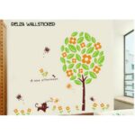 RELIZA WALL STICKER GREEN TREE KITTENS GREEN TREE WALL STICKER size 60x90 ay208 - Image 3