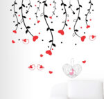 Heart Sparrow Tree Wall Sticker Ay828 - Image 4