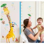 [Fundecor] cartoon Giraffe height measure wall stickers for children decals diynursery room interior wall decoration - Image 2