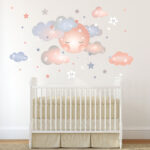 Wall sticker Sleepy moon Dusty pink size 60x60 nc027 - Image 4