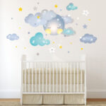 Wall sticker Sleepy moon boy size 60x90 nc024
