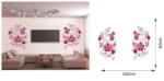 Removable Vinyl Wall Stickers Flowers Living Room TV/Sofa Background Home Decoration Wall Decals 60*90cm JM7151 - Image 5