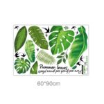 Green Summer Leaves Removable  Wall Art Sticker Home Decor - Image 9
