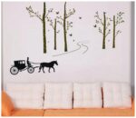 AY815 New Style Tree Carriage Creative Painting Bedroom Living Room Background Wall Stickers - Image 4