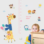 Sk9165 Cartoon Giraffe Height Kids Wall Sticker - Image 2