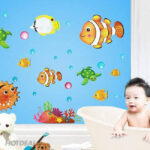 Tropical Deep Sea Ocean Fishes Turtle Wall Sticker Decal by BestOfferBuy size 50x70 xy8100 - Image 3