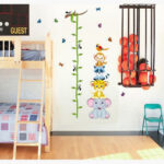 Rarity Cute Animal Height Measurement Chart Reusable Stickers - 60x90 cm