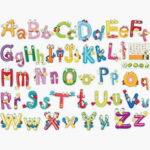 NYT Animals Alphabet Letters Words Wall Sticker Kids Learning Educational Room DecorAy6074