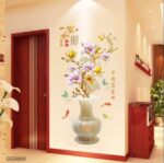 Kitchen Wall Decor Safe and Wealthy Vase Jade Carved for Living Room Bedrooms Tv Background 3D Wall Art Decoration Modern Design GS9666 Size: 60X90cm - Image 4