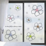 Blooming Flower Wall Sticker, English, Peel and Stick Wallpaper Sticker, Translucent Petal Illustration, Self-Adhesive, Glass, Bedside, Rental Apartment size 50x70 ay7224 - Image 3